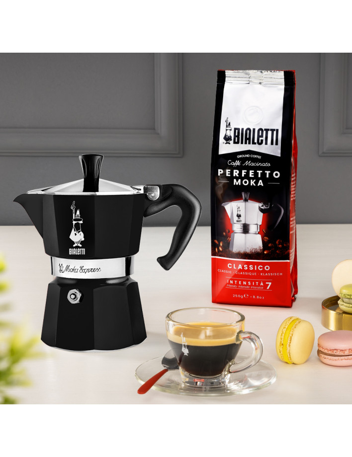 Bialetti Moka Express 3 cești 150ml Negru