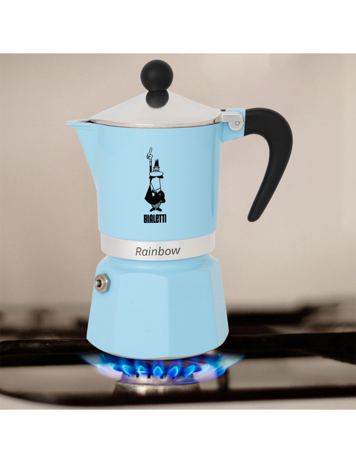 Bialetti Moka Rainbow Lightblue 3 cești