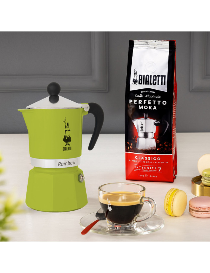 Bialetti Moka Rainbow Green 3 cești