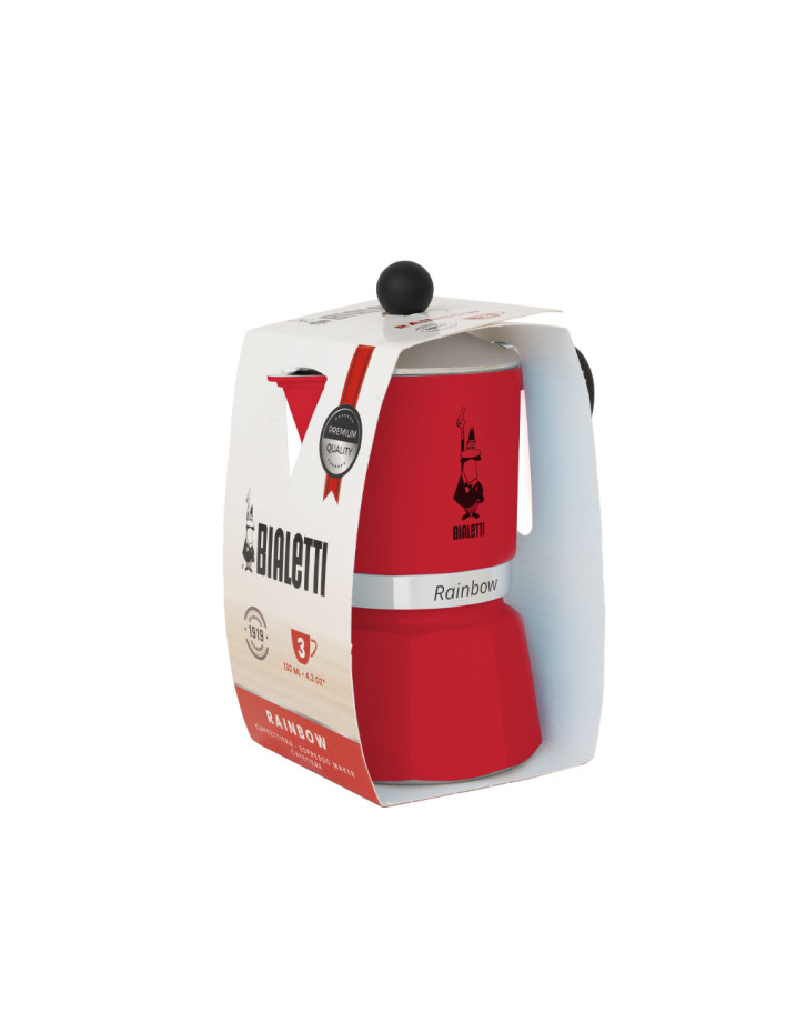 Bialetti Moka Rainbow Red 3 cești