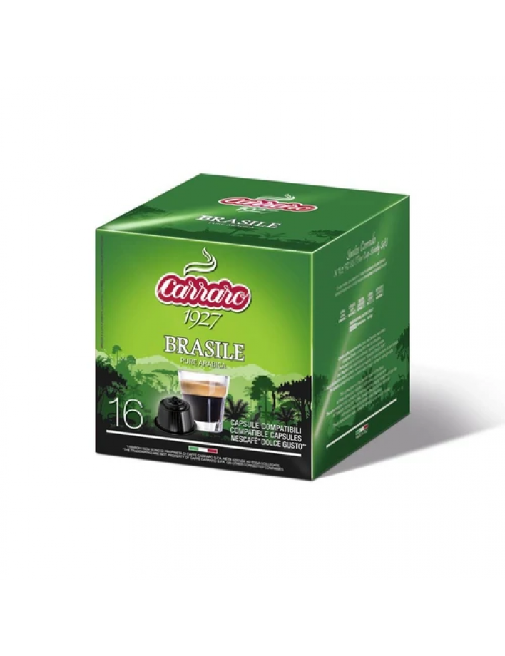 Carraro Brasile Capsules  Compatible with Nescafe Dolce Gusto(16 pcs.)