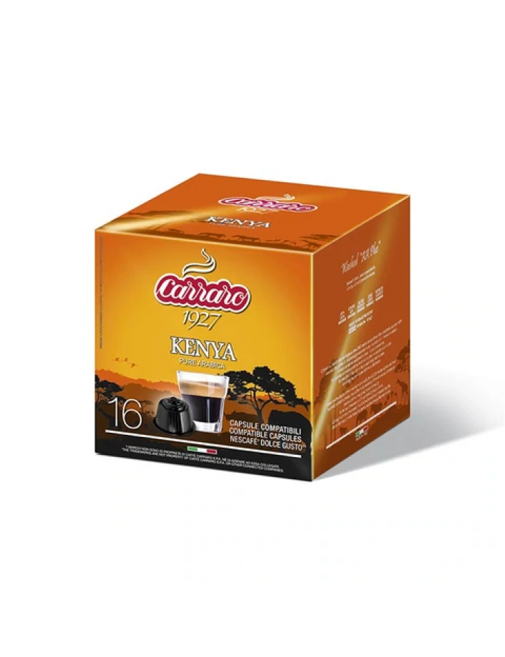 Carraro Kenya Capsules  Compatible with Nescafe Dolce Gusto(16 pcs.)