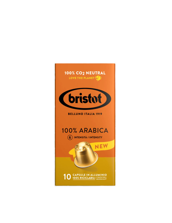 Bristot Capsules Compastable 100 % Arabica Compatible with Nespresso (10 pcs.)