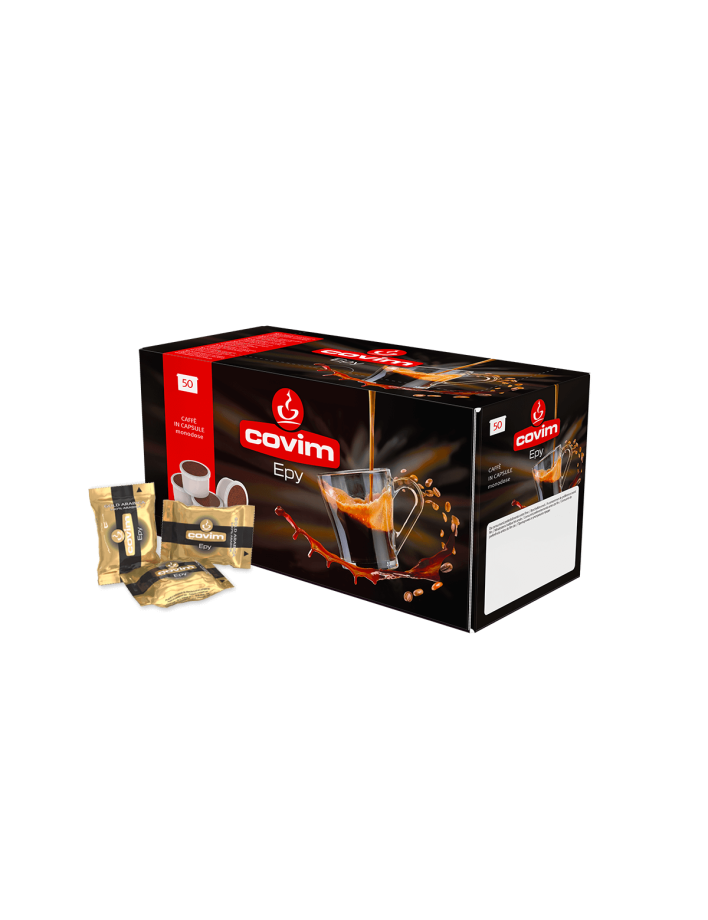 Covim Epy Gold Arabica Capsules Compatible with Lavazza Espresso Point (50 pcs.)
