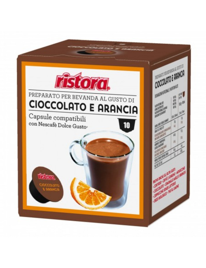 Ristora Chocolate and Orange Capsules Compatible with Nescafe Dolce Gusto(10 pcs.)