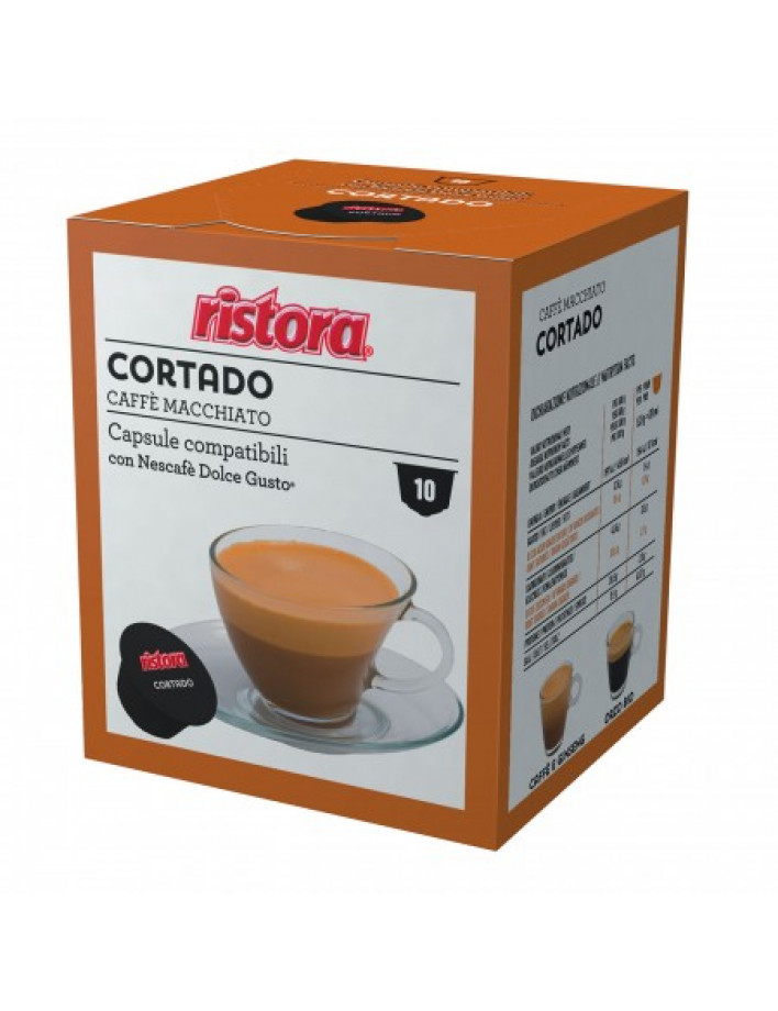 Ristora Cortado Capsules Compatible with Nescafe Dolce Gusto(10 pcs.)